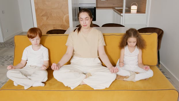 image of a mother practicing self-care