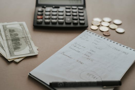 Budget tracking example
