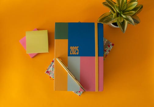 image of a planner with time-blocking schedule